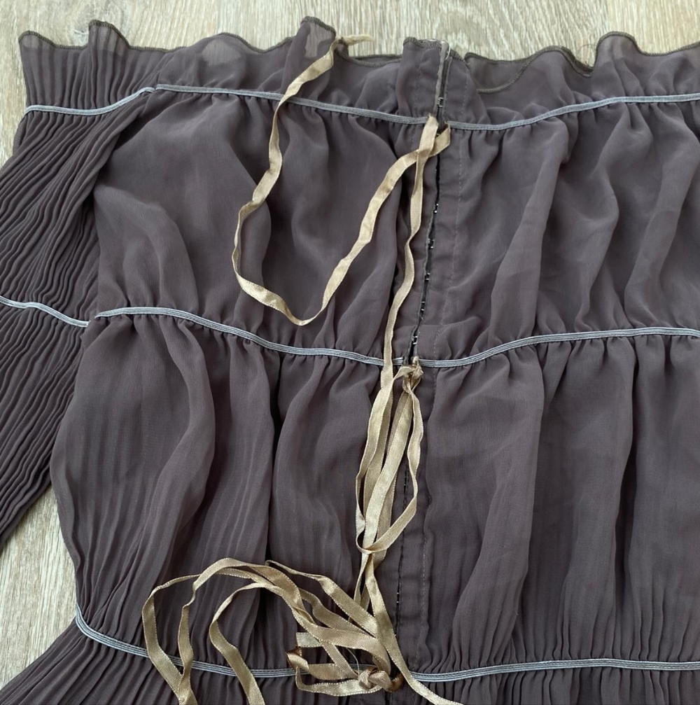 Renfaire Fantasy Elegant Brown Off-Shoulder Women's Top - Picture 8 of 10